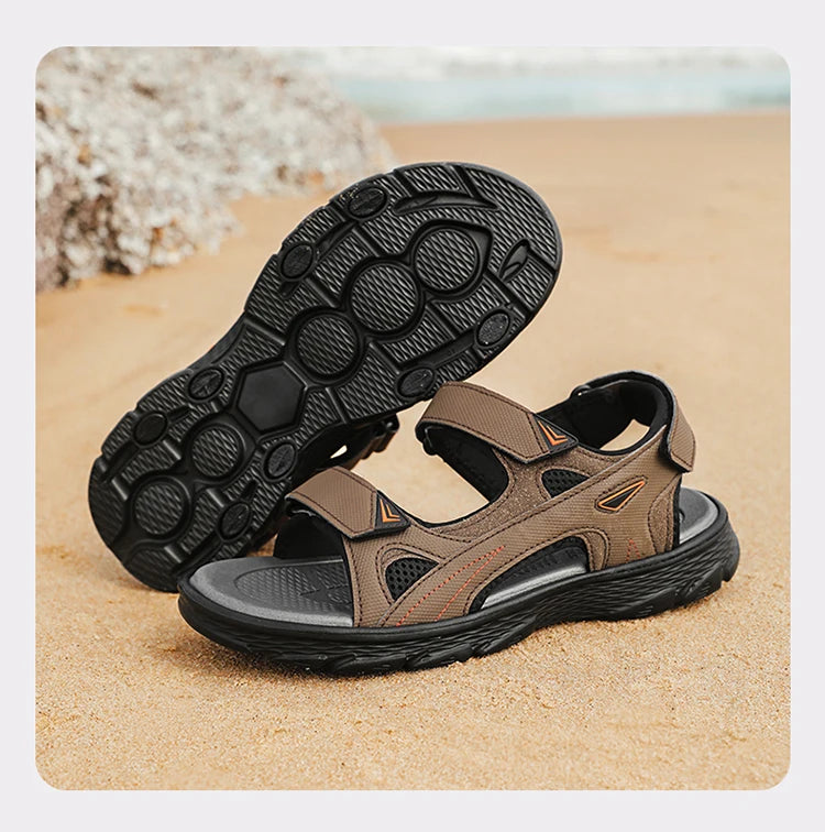 Mens Sports Sandals Outdoor Hiking Waterproof Beach Sports Mens Sandals Summer Open Toe Adjustable Laces - Buy online at  Vibe In Cart.