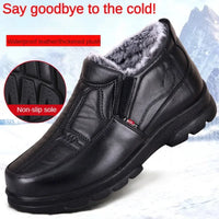 Shoes for Men 2023 Winter Fashion Non-slip Cotton Shoes Men's Thickened Leather Waterproof Casual Snow Boots Zapatillas Hombre - Buy online at  Vibe In Cart.