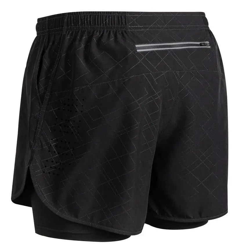 Summer men's reflective running shorts Fitness quick drying double-layer shorts Men's exercise training bodybuilding shorts - Buy online at  Vibe In Cart.
