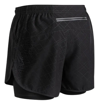 Summer men's reflective running shorts Fitness quick drying double-layer shorts Men's exercise training bodybuilding shorts - Buy online at  Vibe In Cart.