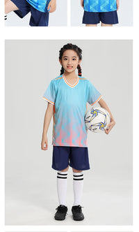 Soccer Uniform Set for Adults and Kids with Shirt and Shorts