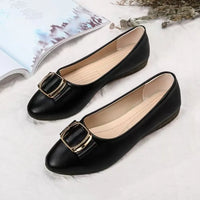 2025 Minimalist Square-Buckle Chain Flats Genuine Leather Slip-Resistant Cushioned Mom Loafers - Buy online at  Vibe In Cart.