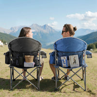 JHK Heavy Duty Camping Chair 450lbs Capacity Portable Folding Chair with Cup Holder Sturdy Steel Frame Outdoor Chair for Camping - Buy online at  Vibe In Cart.