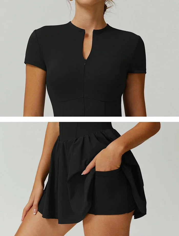 Tennis Dress With Shorts Tennis Wear Workout Gym Outfit Sport Golf Dress Women Casual Slim Fit Stretchy Badminton Clothing - Buy online at  Vibe In Cart.