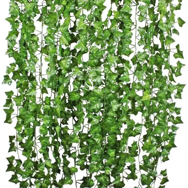 Artificial Green Leaves Ivy Vine Garland Creeper Rattan Fake Leaf Plants Hanging Garlands for Garden Wedding Party Home Decor - Buy online at  Vibe In Cart.