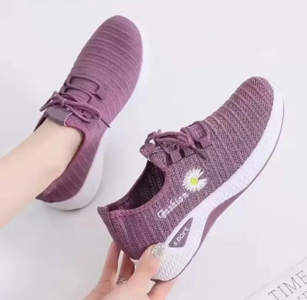 Women's Mesh Casual Sports Running Sneakers with Animal Prints