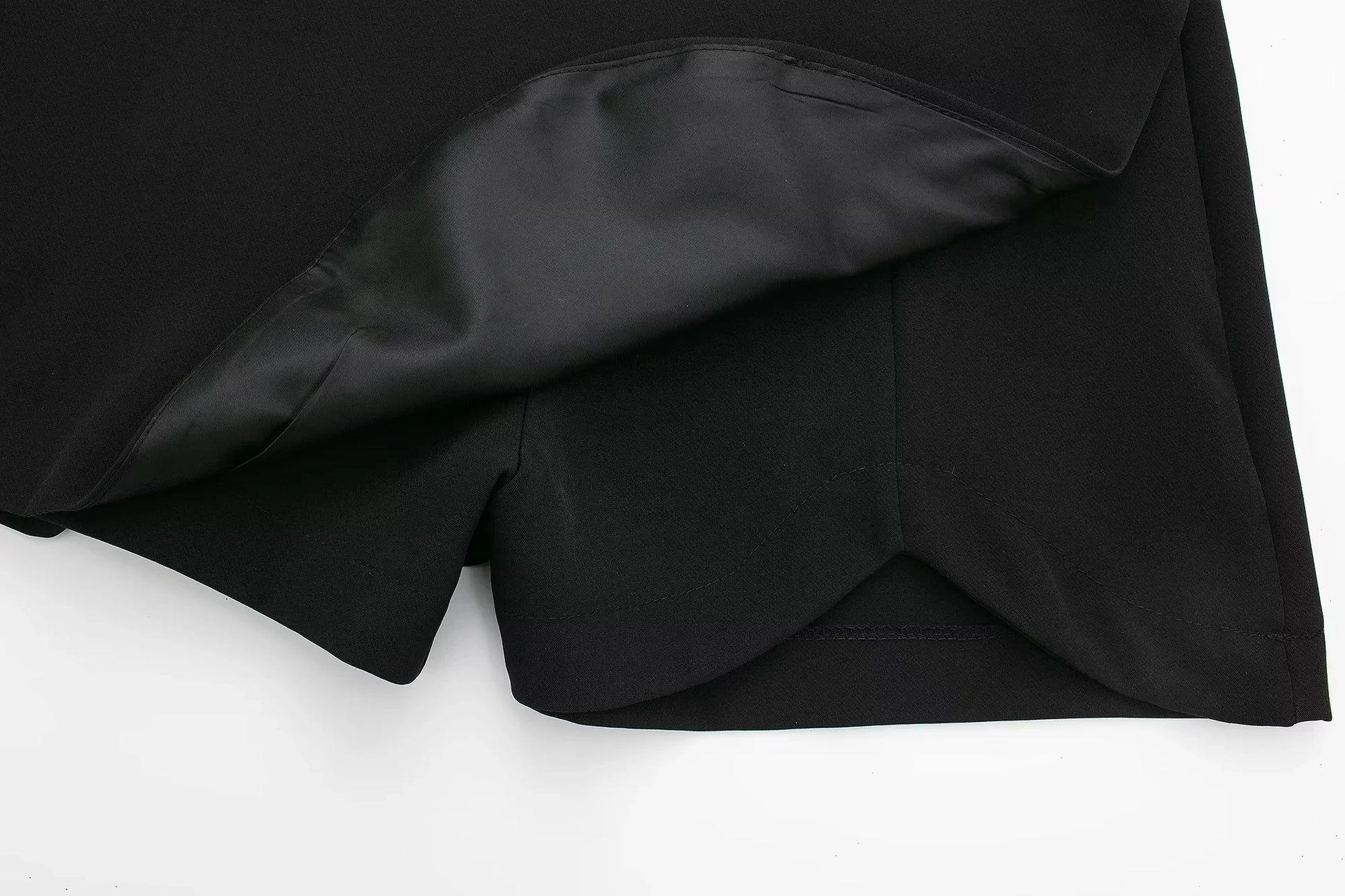 Women's High Waist Asymmetric Mini Regular Fit Polyester Skort