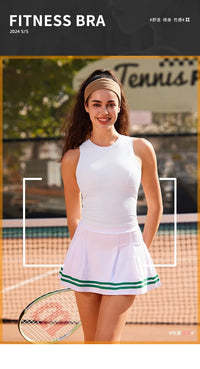 Women Pleated Tennis Skirt Summer Striped High Waist Skorts Ladies Yoga Running Skirts Gym Short Sportswear Workout Clothes - Buy online at  Vibe In Cart.