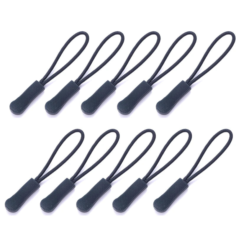 Set of 10 PVC Zipper Pull Replacement Clips for Bags