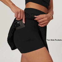 Women's fashion 2-in-1 golf tennis skirt pleated fitness suit with inner pocket, women's sexy style - Buy online at  Vibe In Cart.