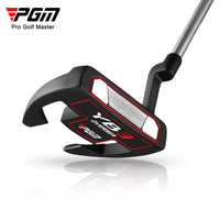 Men's Right-Handed Golf Putter with Aiming Line in Black and Red