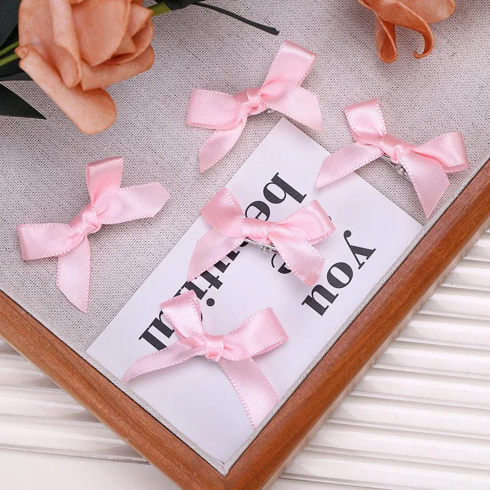 5-24Pcs Y2k Girls Bows Mini Hair Clips Metal Hairpin Headwear Barrette Handmade Ribbon Bow Bangs Clip Fashion Hair Accessories - Buy online at  Vibe In Cart.
