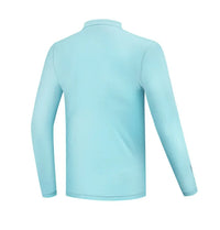 Men's Long Sleeve Acrylic Golf Shirt With Sun Protection And Cooling Features