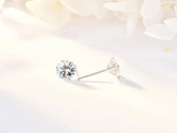 Crystal Zircon Real 925 Sterling Silver Earrings Channel  Cubic Zirconia Silver Stud Earrings for Women Sterling Silver Jewelry - Buy online at  Vibe In Cart.