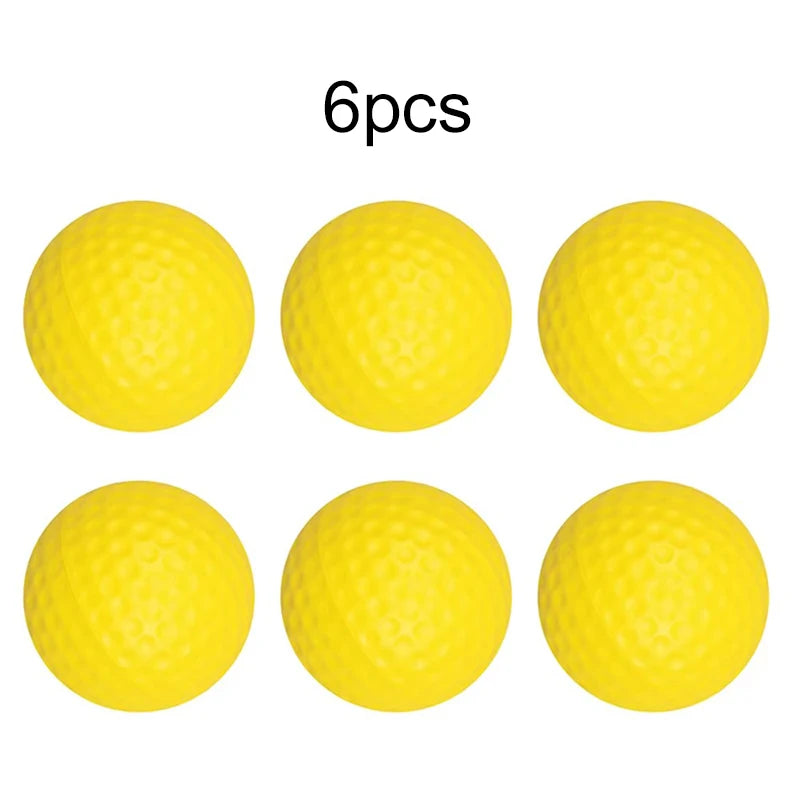 Yellow Plastic Golf Balls for Indoor Outdoor Practice, 2-10 Pack