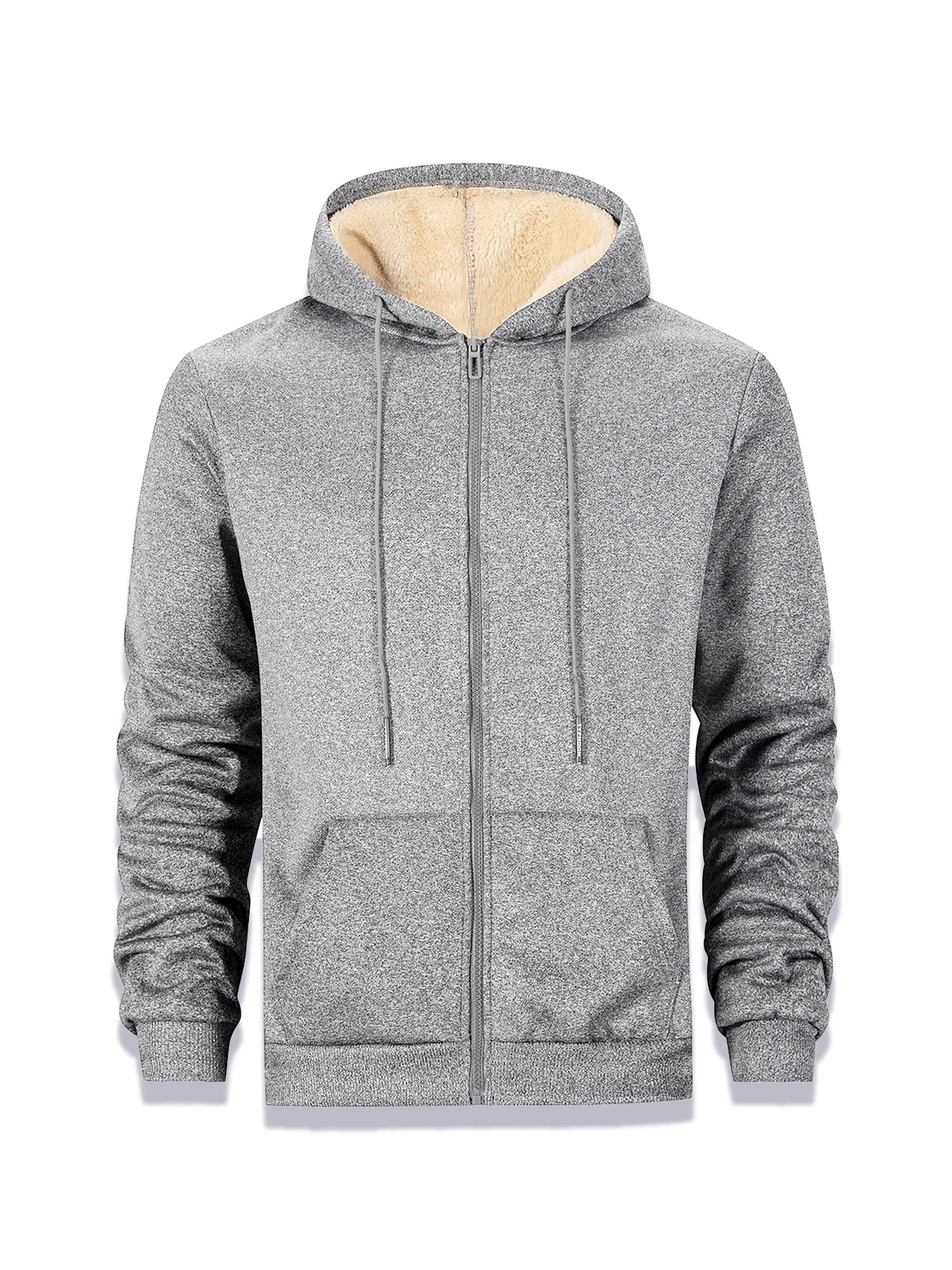 Winter Thick Fleece Zipper Hoodies Thicken Warm Jackets Long Sleeve Sweatshirts Casual Sports Fleece Black Coats Hooded Men Coat - Buy online at  Vibe In Cart.