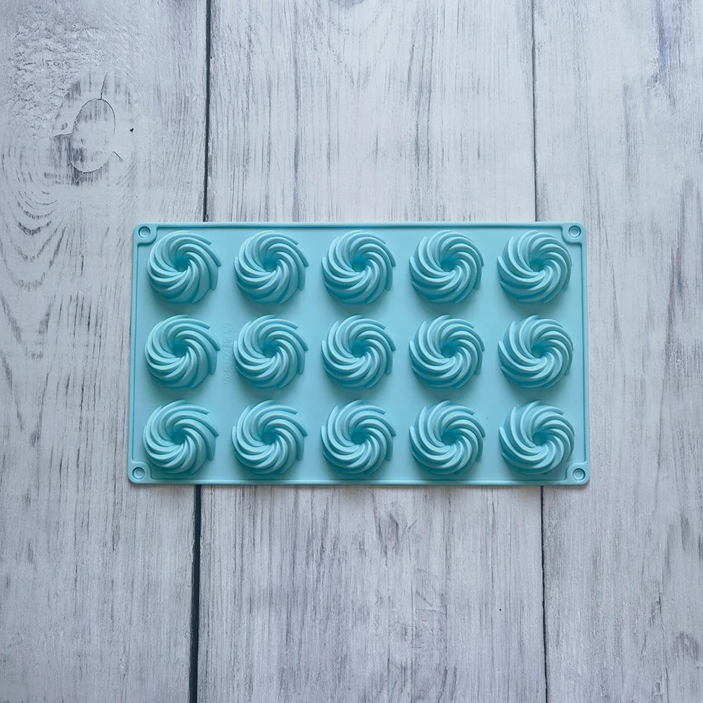 15 Holes Spiral Shape Silicone Cake Mold Mousse Dessert Baking Chocolate Donuts Bakeware Pastry Mould - Buy online at  Vibe In Cart.