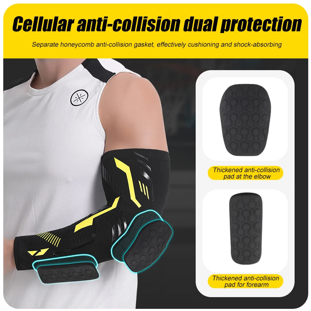 1 Pcs Sports Padded Arm Sleeves Protective Compression Elbow Pad Basketball Football Volleyball Soccer Gym Sport Arm Guards Home - Buy online at  Vibe In Cart.