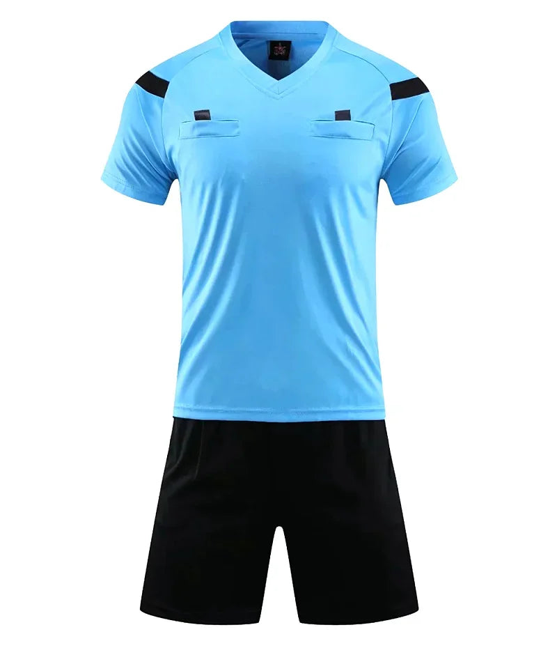 Professional Men Referee Uniforms Soccer Men Football Jerseys Shorts Shirts Suit Pocket Tracksuits V-neck Judge Sportswear - Buy online at  Vibe In Cart.