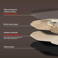 Modern Simple Silent Wall Clock, Moon Design - Quartz Movement, Wooden Material, for Bedroom, Living Room or Office Decoration - Buy online at  Vibe In Cart.