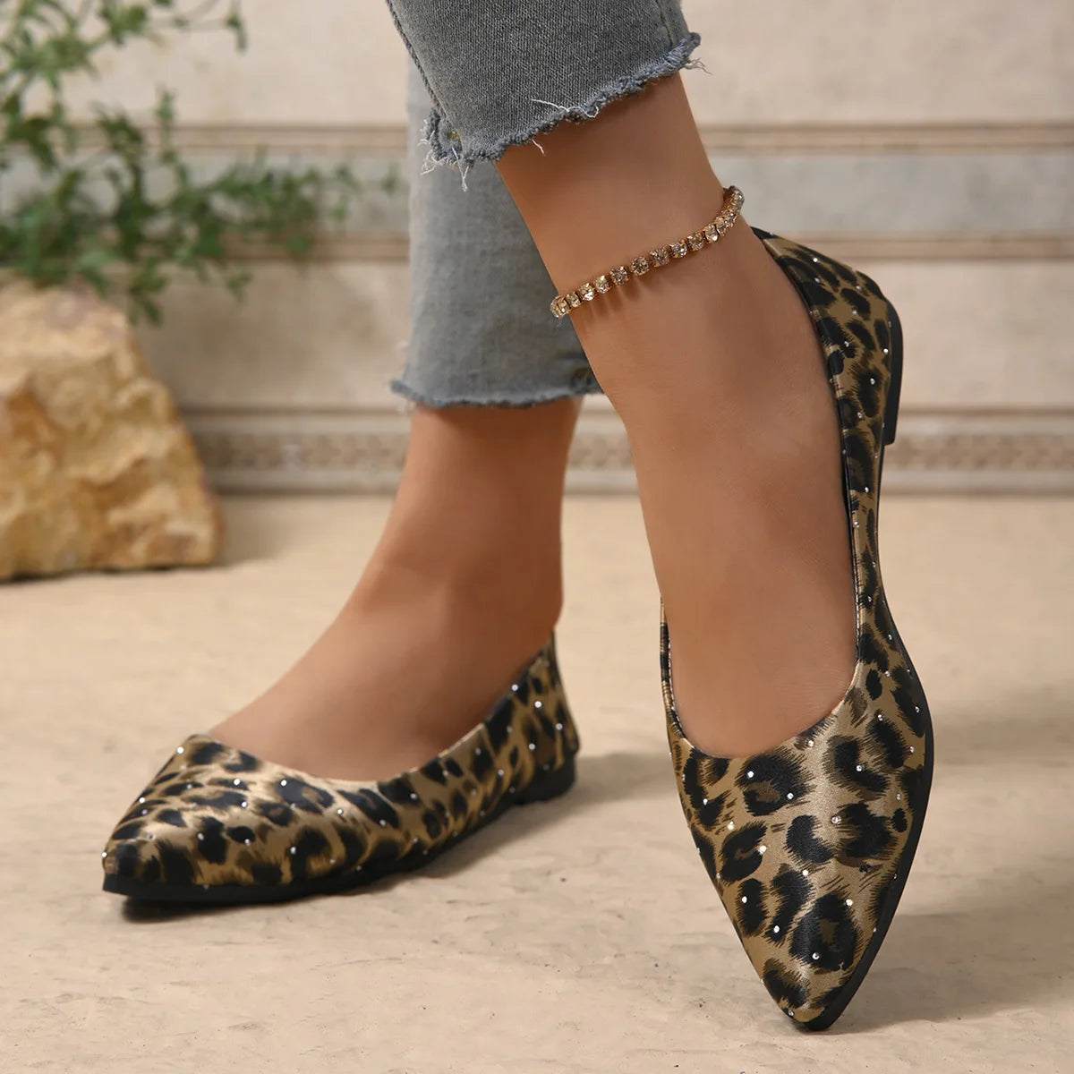 Leopard Shoes 2025 New Women Flats Woman Casual Shoes Pointe Toe Spring Summer Flat Fashion Ladies Shoes Slip-on Big Size - Buy online at  Vibe In Cart.
