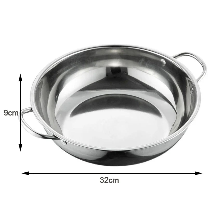 Pot Hot Shabu Divider Stainless Steel Cooking Cooker Induction Hotpot Divided Kitchen Cookware Flavor Pan Two Chinese Soup Dual - Buy online at  Vibe In Cart.