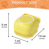 Dog Bathing Brush Pet Massage Brush Shampoo Dispenser Soft Silicone Brush Rubber Bristle for Dogs and Cats Shower Grooming Tool - Buy online at  Vibe In Cart.
