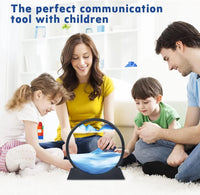 3D Moving Sand Art Picture Round Glass Deep Sea Sandscape Hourglass Quicksand Craft Flowing Sand Painting Office Home Decor Gift - Buy online at  Vibe In Cart.