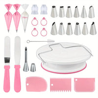 80PCS Cake Decorating Set-Non-Slip Turntable with 14 Piping Tips, Scrapers & Tools for Professional DIY Baking Tools Accessories - Buy online at  Vibe In Cart.