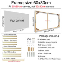 50x70 60x90 60x120cm Canvas Frame Wooden Frames Wooden Photo Oil Painting Canvas Diamond Painting Frames Canvas Wood Wall Frame - Buy online at  Vibe In Cart.