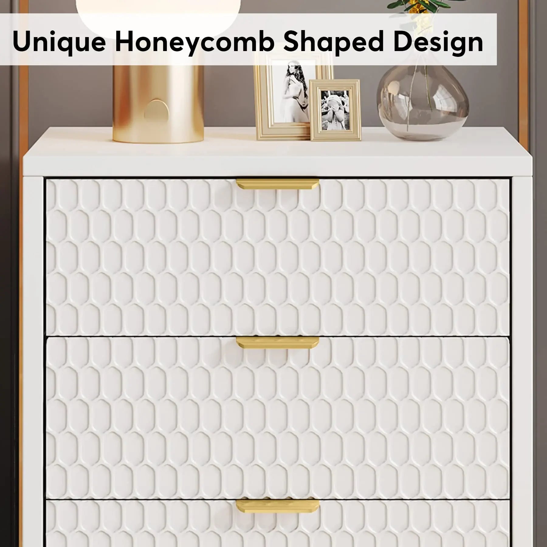 Tribesigns Modern Nightstand, 25.8" Tall Bedside Table with 3 Drawers, Contemporary End Side Table with Storage for Bedroom - Buy online at  Vibe In Cart.