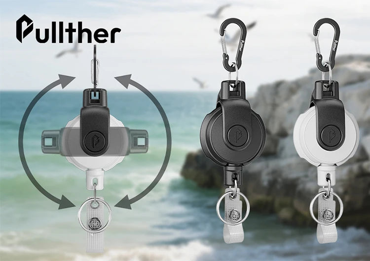 Retractable Key‌ Chain for man Reel‌ Badge Holders Retractabl Carabiner Quick Release Spring Clip outdoor camping equipment - Buy online at  Vibe In Cart.