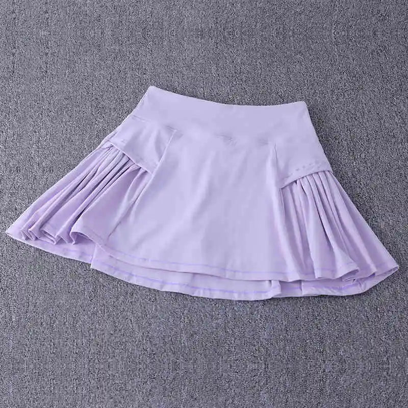 Sports short skirt; pseudo two-piece running skirt for women; summer badminton suit; quick-drying breathable tennis skirt; yoga - Buy online at  Vibe In Cart.