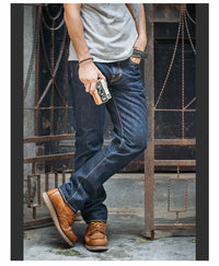 Red Tornado 16oz Slim Fit Jeans Rinsed Pink Selvedge Denim Straight Leg Pants - Buy online at  Vibe In Cart.