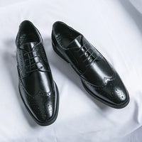 Men's leather shoes for business, retro, breathable, formal, wedding, leisure, business, and work - Buy online at  Vibe In Cart.