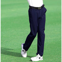 Men's Slim Fit High Elastic Golf Pants, Polyester Elastane, Full Length