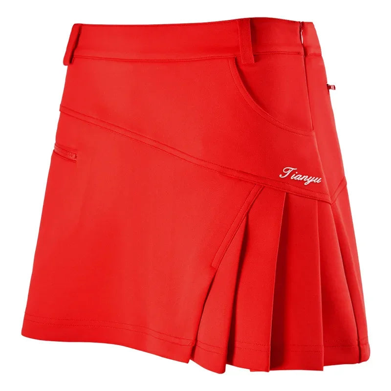 TTYGJ Golf Tennis Skirt for Women Pleated Golf Skirt Ladies High Waist Korean Athletic Skort A-lind Pantskirts with Inner Shorts