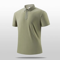 Men's Quick Dry Elastic Polyester Polo Shirt for Golf and Running