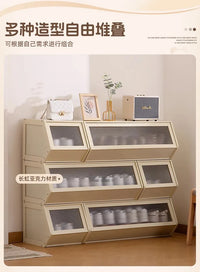 Multi-Layer Shoe Cabinet with Door for Dust-Proof Storage