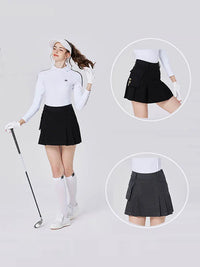 Blktee New Golf Skirt Women's Elastic Waist Sports Skirts Ladies Pleated Pockets Short Skort High Waist Tennis Golf Culottes - Buy online at  Vibe In Cart.