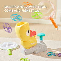 Air Discs Launcher Childern Toys Indoor Outdoor Games Soaring Machine Flying Disc Saucer Foot Launcher Kids Jump Spoorts Toy