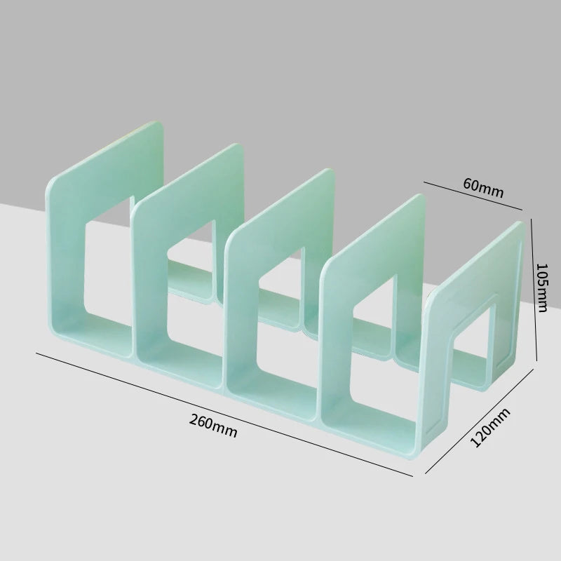 Medium Four-Tier Plastic Book Storage Rack for Office