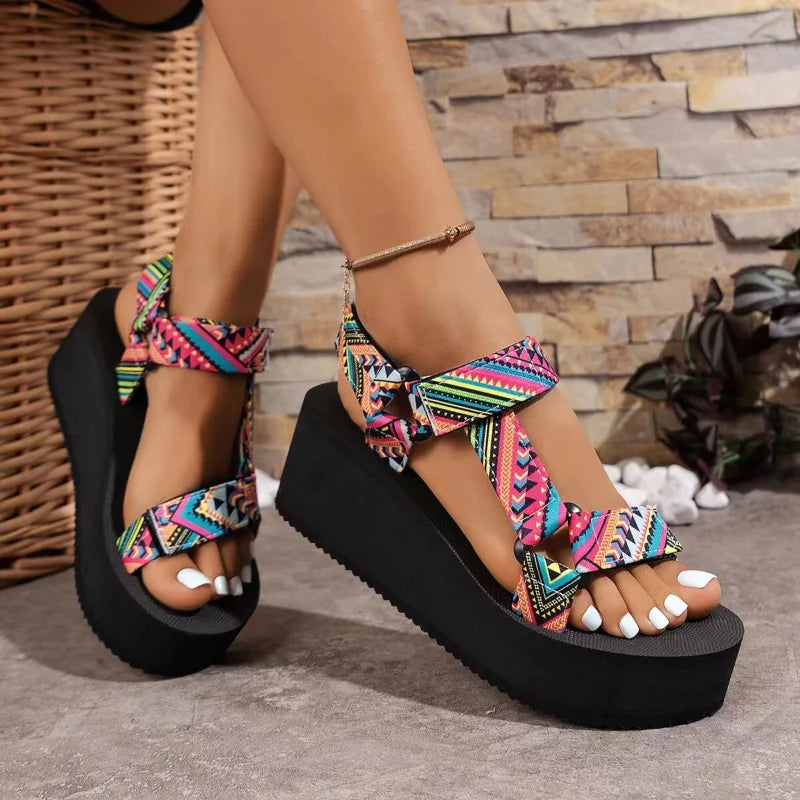 Ladies new summer thick soled shoes Women comfort cloth Sandals Beach Set Foot Sandals exposed toe Light Casual Slippers Zapatos - Buy online at  Vibe In Cart.