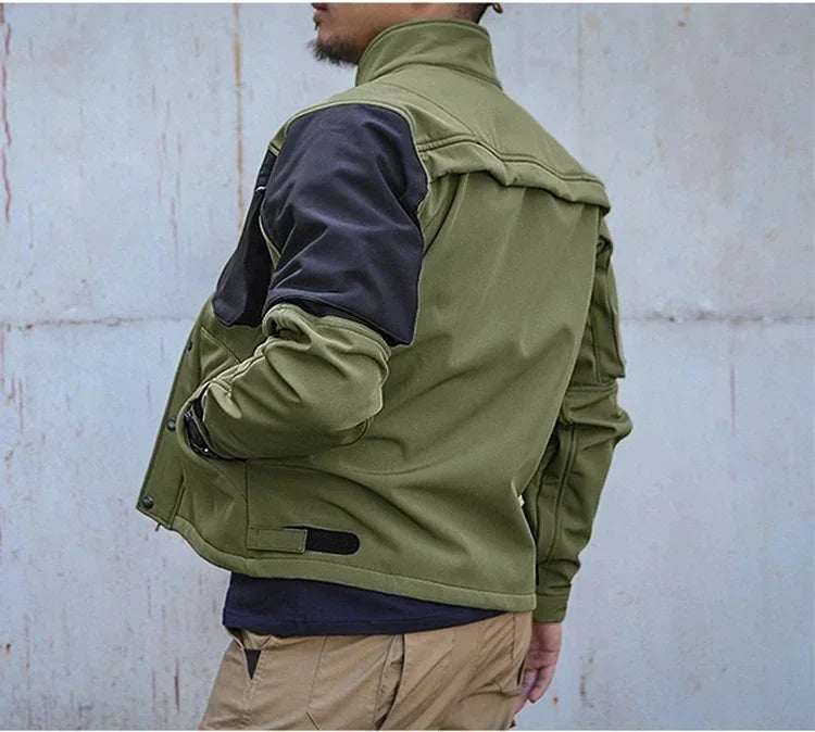 Men's Waterproof Windproof Polyester Tactical Jacket and Cargo Pants Set