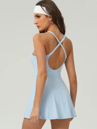 Ice Sensation Tennis Dresses Women Summer Breathable Slim Sport Active Dresses Outdoor Soft Yoga Golf  Workout Clothes 2025