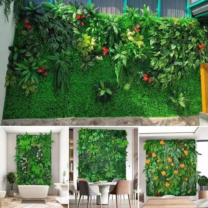 10pcs Artificial Plants Grass Wall Panel Boxwood Hedge Greenery UV Protection Green Decor Privacy Fence Backyard Screen Wedding - Buy online at  Vibe In Cart.