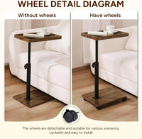 C Shaped Living Room Side Table Sofa Side Cabinet Mobile Coffee Table Simple Small Square Table Bedroom Bedside Table With Wheel - Buy online at  Vibe In Cart.