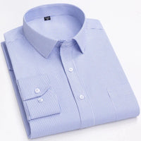 Men's Long Sleeve Shirt High-quality Fashion Casual Print Plaid Stripe Single Pocket Fit Business Formal Office Four Season Top - Buy online at  Vibe In Cart.