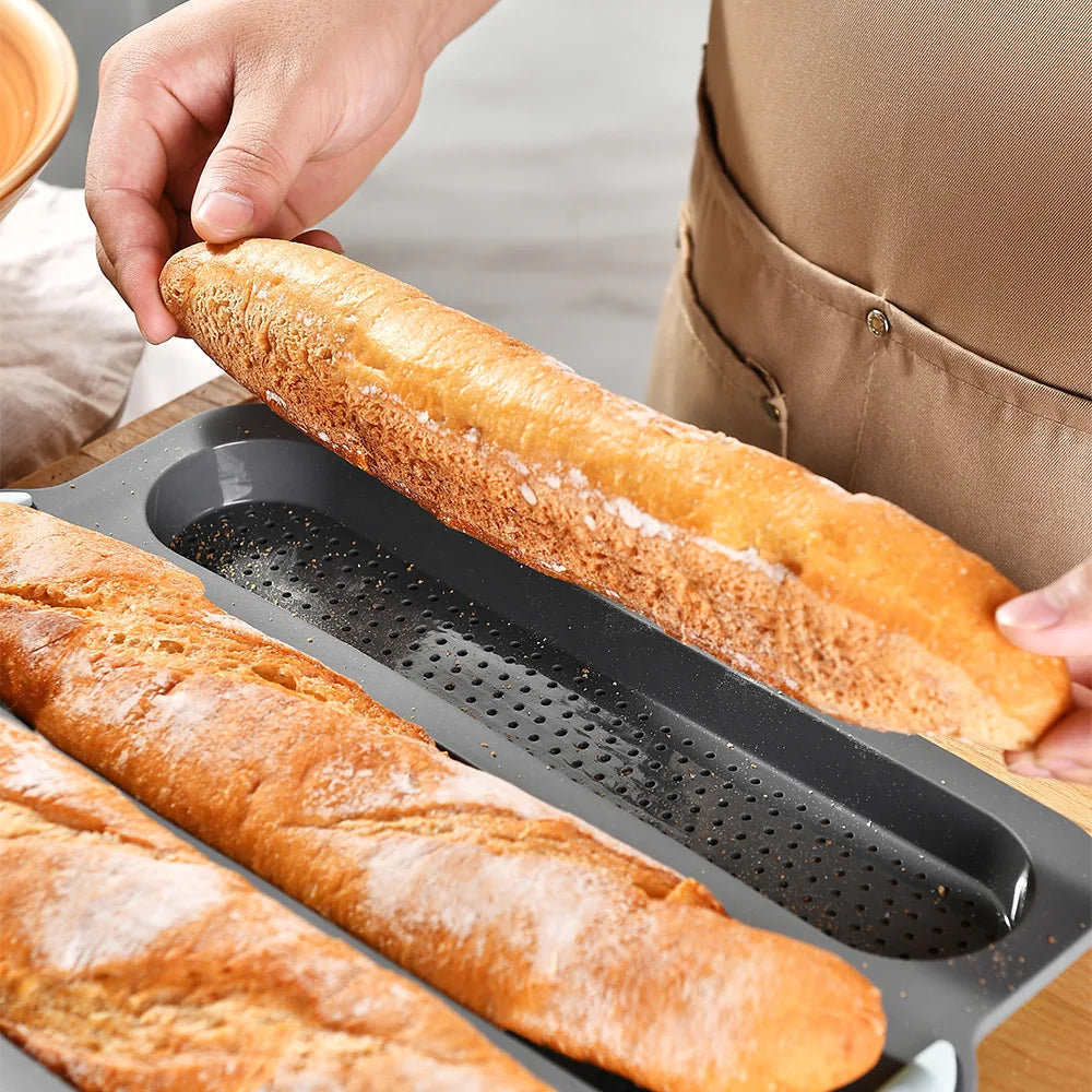 Silicone Baking Mold 3 & 8 grid Nonstick Loaf Pan Resistant Bakeware for Homemade Bread Sausage Roasting - Buy online at  Vibe In Cart.