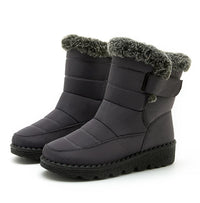 Boots Waterproof Fur Boots For Snow Women's Winter Shoes Low Heels Women Middle Boots Winter Footwear Warm Combat Shoes Woman - Buy online at  Vibe In Cart.
